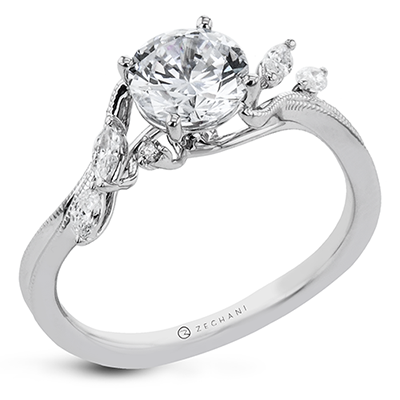 ZR2225 Engagement Ring in 14k Gold with Diamonds