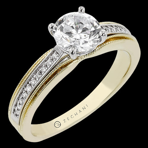 ZR2227 Engagement Ring in 14k Gold with Diamonds