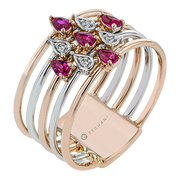 ZR2230 Color Ring in 14k Gold with Diamonds