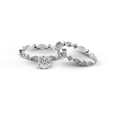 ZR228 Wedding Set in 14k Gold with Diamonds