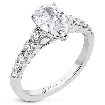 ZR2301 Engagement Ring in 14k Gold with Diamonds