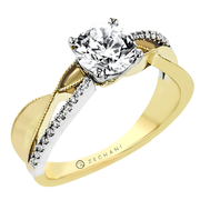 ZR2310 Engagement Ring in 14k Gold with Diamonds