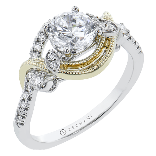 ZR2311 Engagement Ring in 14k Gold with Diamonds