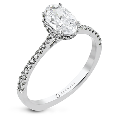 ZR2313 Engagement Ring in 14k Gold with Diamonds