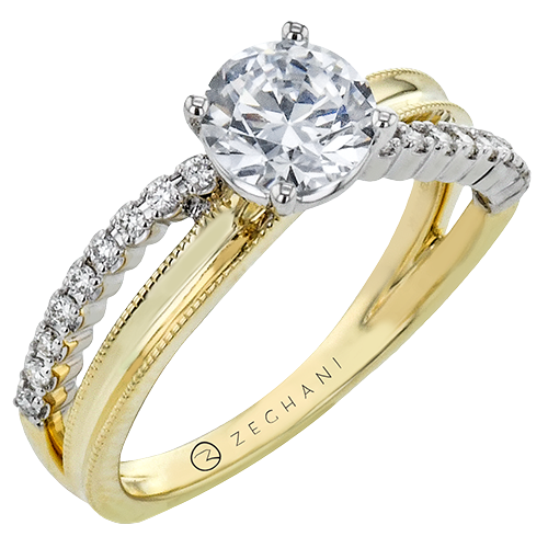 ZR2314 Engagement Ring in 14k Gold with Diamonds