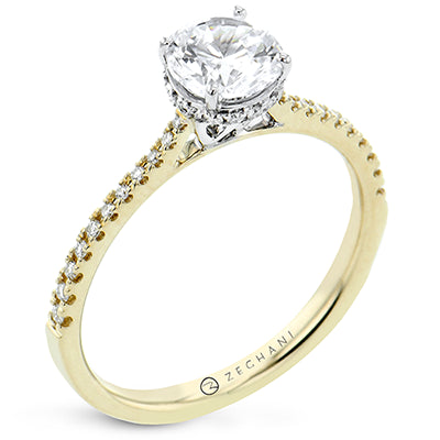 ZR2317 Engagement Ring in 14k Gold with Diamonds