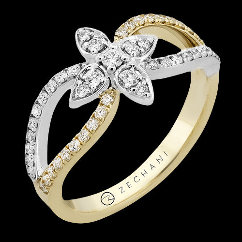 ZR2324 Right Hand Ring in 14k Gold with Diamonds