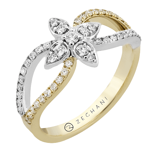 ZR2324 Right Hand Ring in 14k Gold with Diamonds