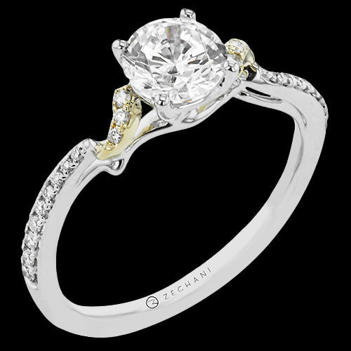 ZR2329 Engagement Ring in 14k Gold with Diamonds
