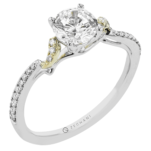 ZR2329 Engagement Ring in 14k Gold with Diamonds