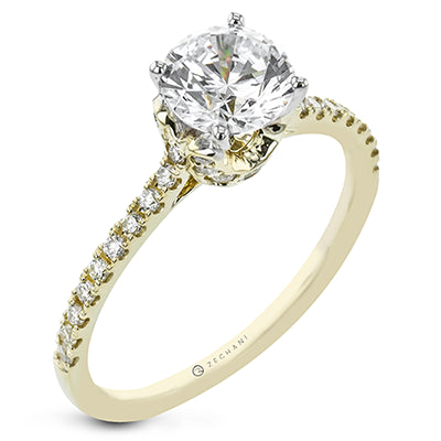 ZR2332 Engagement Ring in 14k Gold with Diamonds