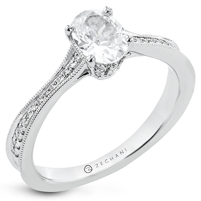 ZR2334 Engagement Ring in 14k Gold with Diamonds