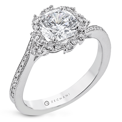 ZR2336 Engagement Ring in 14k Gold with Diamonds