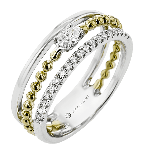 ZR2338-Y Right Hand Ring in 14k Gold with Diamonds