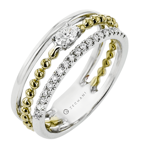 ZR2338-Y Right Hand Ring in 14k Gold with Diamonds