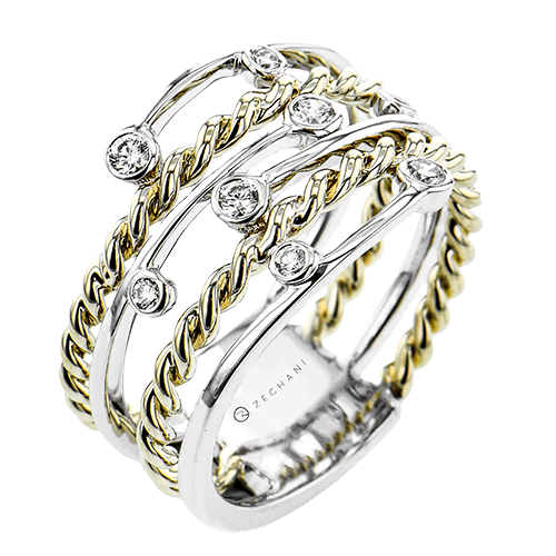 ZR2340 Right Hand Ring in 14k Gold with Diamonds