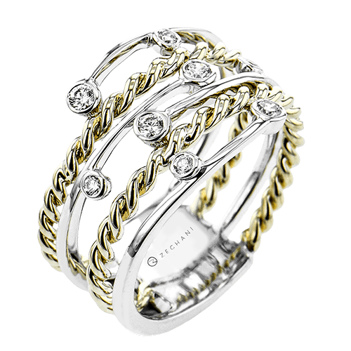 ZR2340 Right Hand Ring in 14k Gold with Diamonds