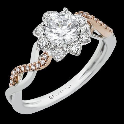ZR2341 Wedding Set in 14k Gold with Diamonds