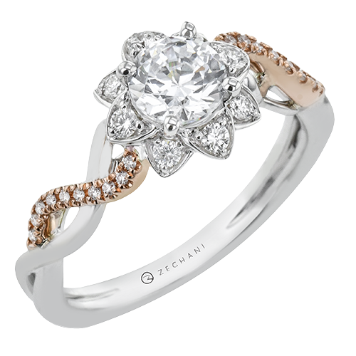 ZR2341 Wedding Set in 14k Gold with Diamonds