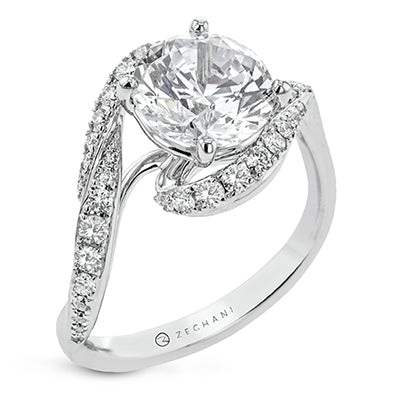 ZR2345 Engagement Ring in 14k Gold with Diamonds