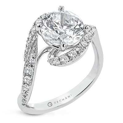 ZR2345 Engagement Ring in 14k Gold with Diamonds
