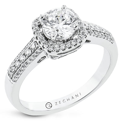 ZR2347 Engagement Ring in 14k Gold with Diamonds