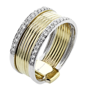 ZR2354 Right Hand Ring in 14k Gold with Diamonds