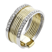 ZR2354 Right Hand Ring in 14k Gold with Diamonds