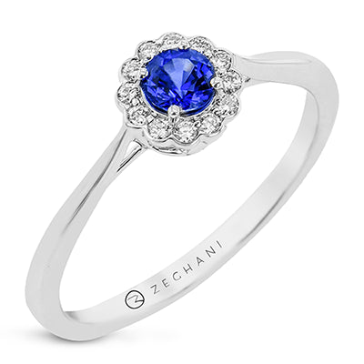 ZR2355 Color Ring in 14k Gold with Diamonds