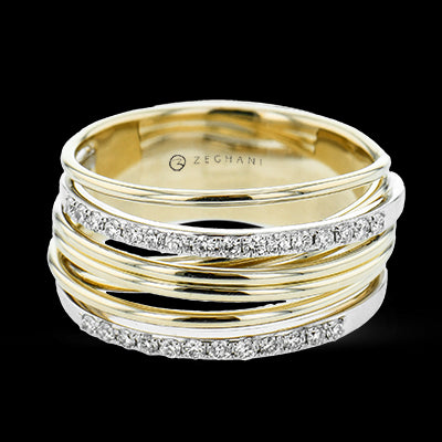 ZR2356 Right Hand Ring in 14k Gold with Diamonds