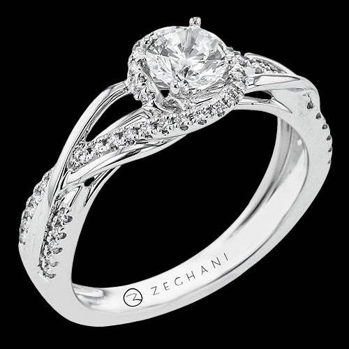 ZR2357 Engagement Ring in 14k Gold with Diamonds