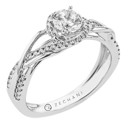 ZR2357 Engagement Ring in 14k Gold with Diamonds