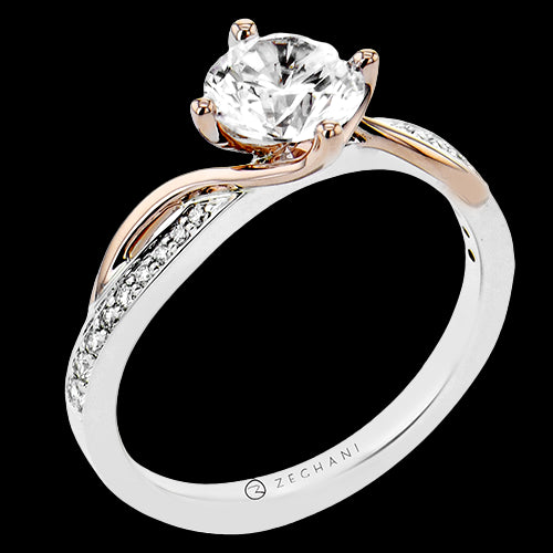 ZR2364 Engagement Ring in 14k Gold with Diamonds