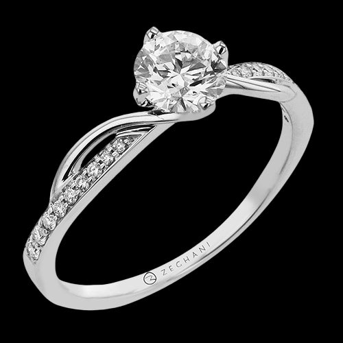 ZR2364 Engagement Ring in 14k Gold with Diamonds