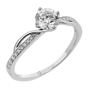 ZR2364 Engagement Ring in 14k Gold with Diamonds