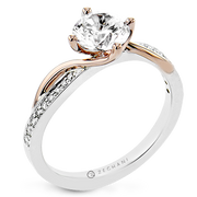 ZR2364 Engagement Ring in 14k Gold with Diamonds