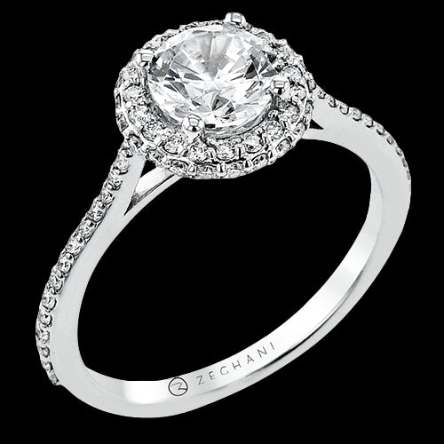 ZR2367 Engagement Ring in 14k Gold with Diamonds