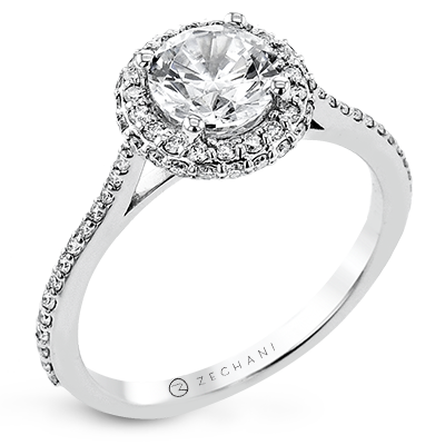 ZR2367 Engagement Ring in 14k Gold with Diamonds