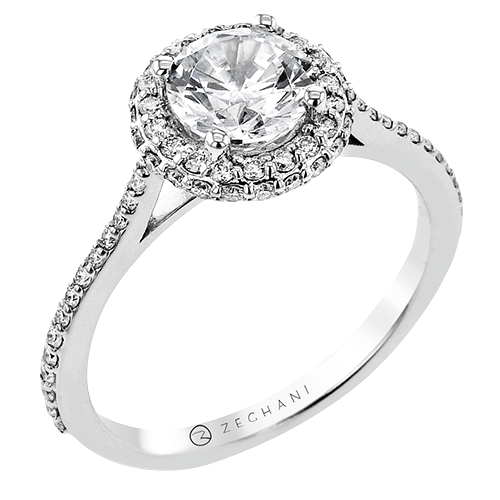ZR2367 Engagement Ring in 14k Gold with Diamonds