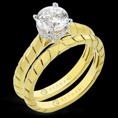 ZR2369 Wedding Set in 14k Gold with Diamonds