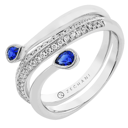ZR2374 Color Ring in 14k Gold with Diamonds