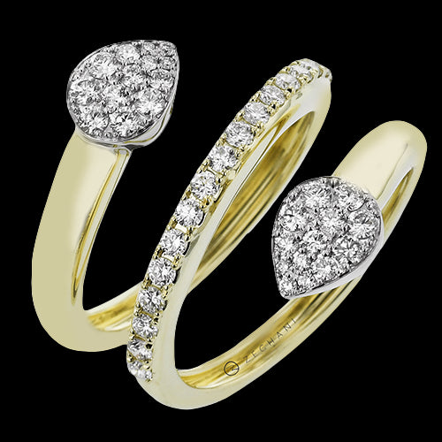 ZR2377 Right Hand Ring in 14k Gold with Diamonds