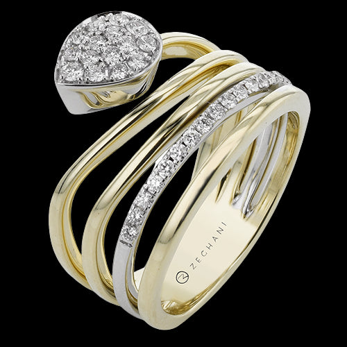 ZR2379 Right Hand Ring in 14k Gold with Diamonds