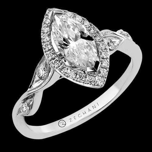 ZR2391 Engagement Ring in 14k Gold with Diamonds