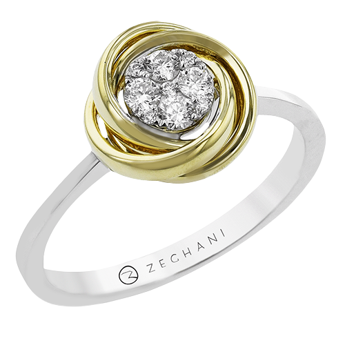 ZR2395 Right Hand Ring in 14k Gold with Diamonds