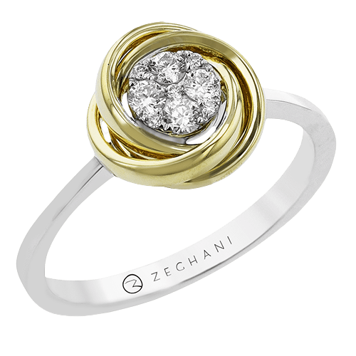 ZR2395 Right Hand Ring in 14k Gold with Diamonds