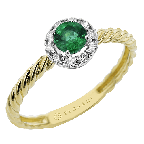 ZR2401-Y Color Ring in 14k Gold with Diamonds