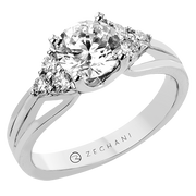 ZR2404 Engagement Ring in 14k Gold with Diamonds