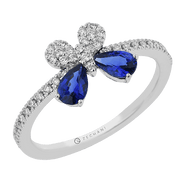 ZR2412 Color Ring in 14k Gold with Diamonds