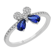 ZR2412 Color Ring in 14k Gold with Diamonds